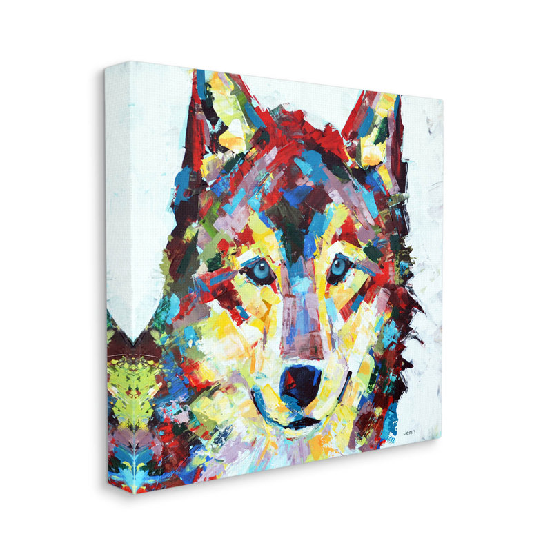 Art urbain sur toile abstrait de style urbain par Jen Seeley, H 17 po x l 17 po x P 1,5 po