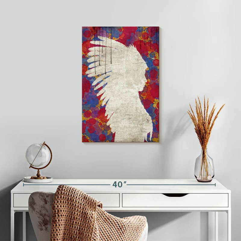 Lelar Abstract Indian, 24" H x 16" W