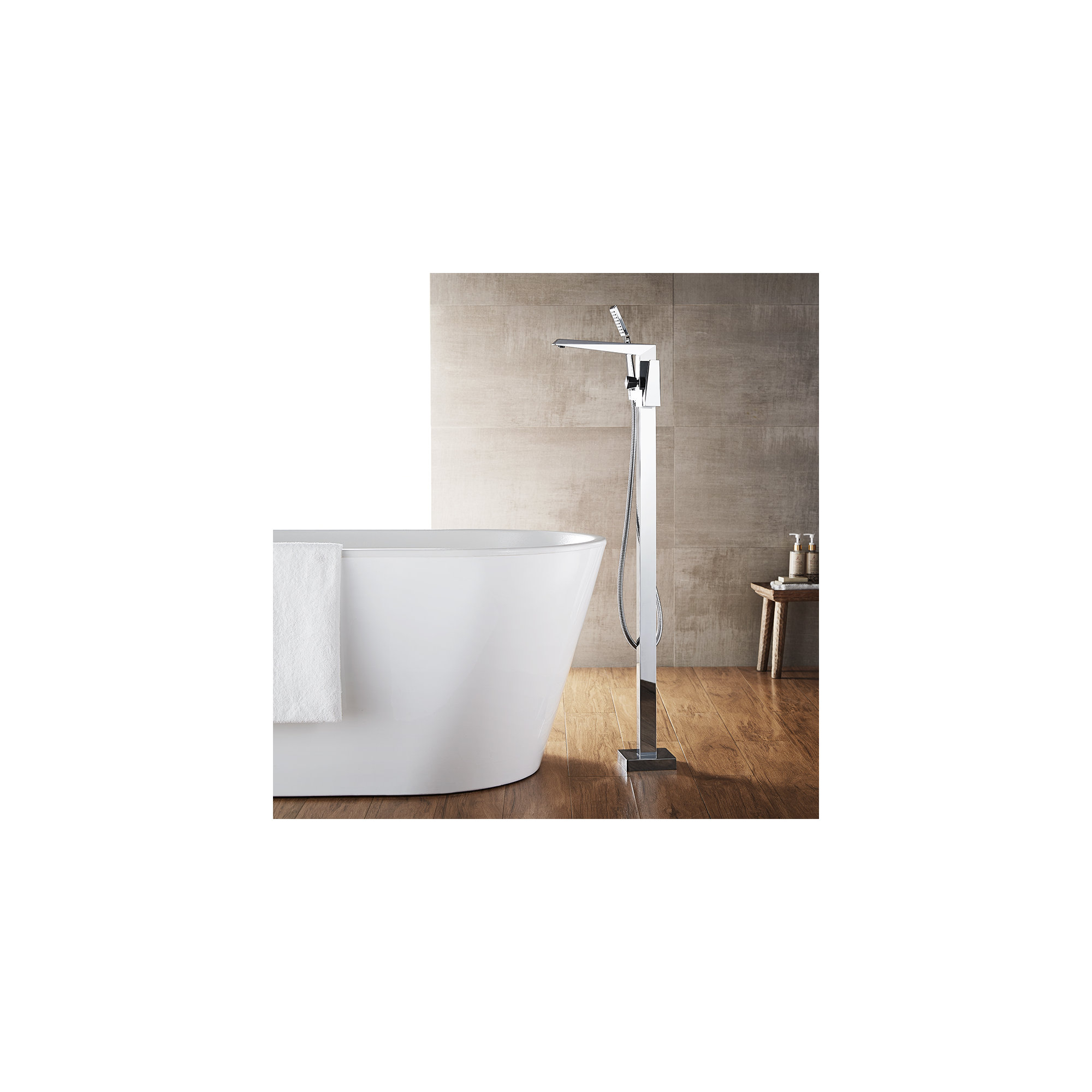 Cypress Floor Tub Filler with Diverter