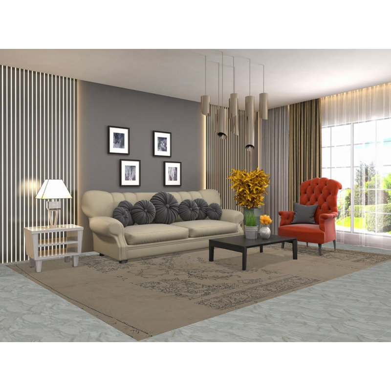 Tapis traditionnel en laine vieillie 8 x 12