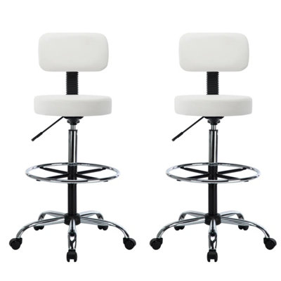 Tabouret de bureau à hauteur ajustable avec repose-pieds Lamprini