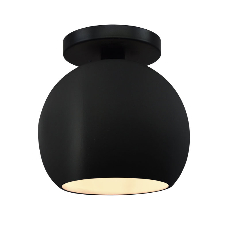 Radiance Ceramic Semi Flush Mount, 9" H x 10" W x 10" D, Carbon Matte Black, Matte Black