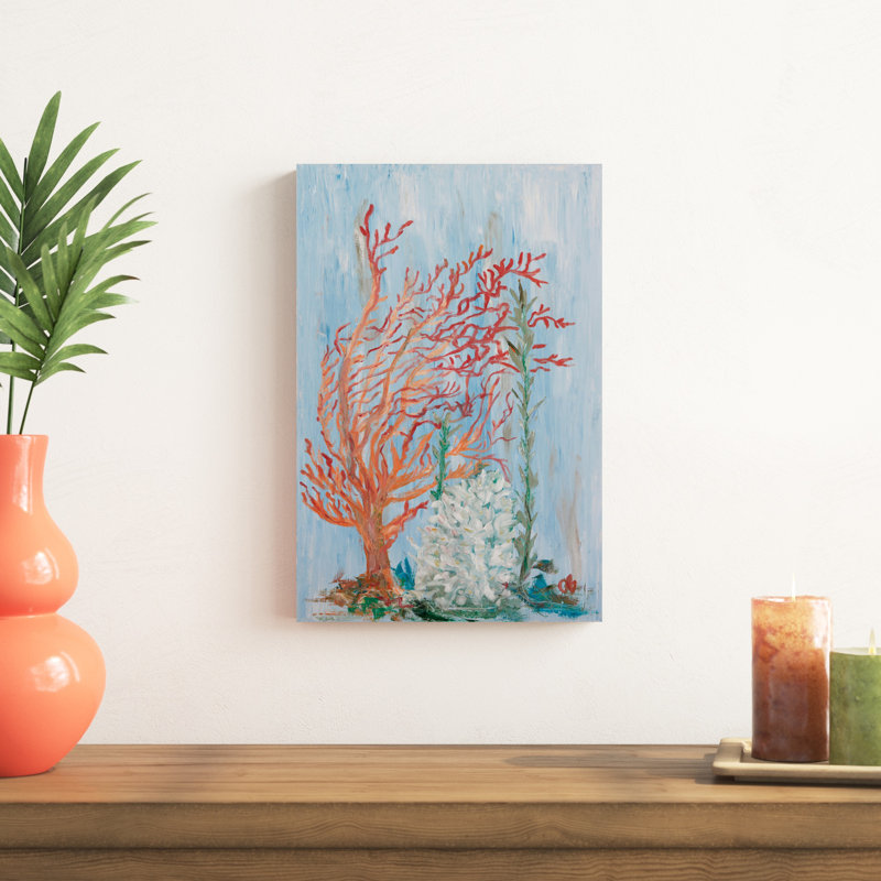 Painterly Coral I, H 18 po x l 12 po