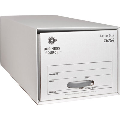 Tiroir de rangement, lettre, blanc, paquet de 6