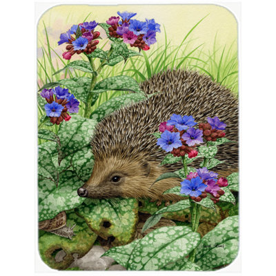 Caroline's Treasures Hedgehog Glass Cutting Board