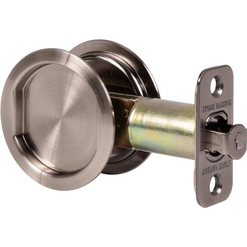 Loquet de porte à pochette ronde, Nickel antique