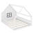 Lenard Kids Full Size Wood House Bed-134861596