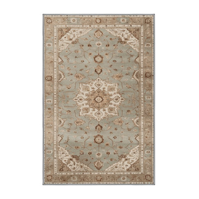 Tapis gris Afyon lavable à la machine