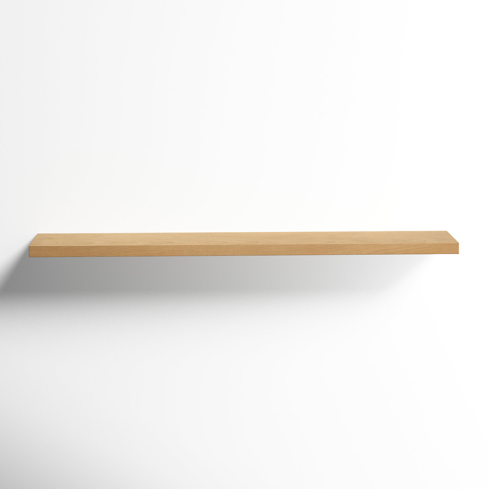 Sherice Floating Shelf, 1.97" H x 74.81" W x 10.24" D, Oak