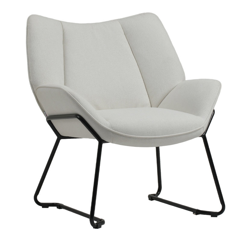Nygia Upholstered Armchair, Light Grey