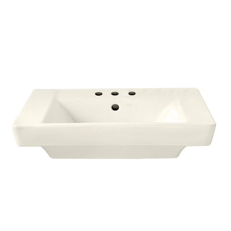 American Standard Boulevard 19'' Vitreous China Rectangular Bathroom Sink with Overflow, 8" Widespread, Linen