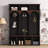 Farmhouse Arched Hall Tree Bench with 5 Hooks & 7 Cubbies - Walnut Storage Shoe Cabinet for Entryway-918471319