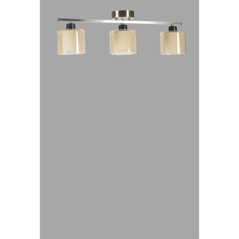 Chandle Chandelier, Amber/Matte Chrome