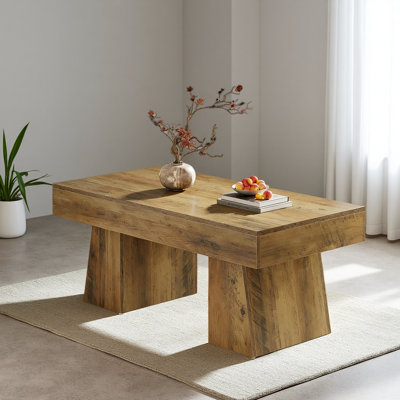 Wooden Dining Table,Rectangular Center Table,Spacious Coffee Table