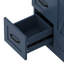 Meuble-lavabo de 48 po avec lavabo, meuble de salle de bain autoportant bleu marine avec plateau en céramique, dosseret, 7 rangements