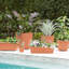 Jardinière intérieure / extérieure en plastique recyclé Dayton avec soucoupe attachée-1236818562-1236818573