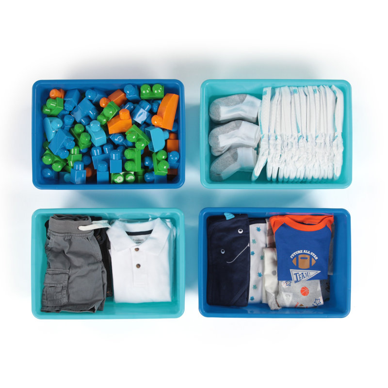 Ensemble de bacs de remplacement en plastique, Bleu / bleu sarcelle, Simple