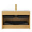 Meuble-lavabo de 30 po avec lavabo, armoire de rangement flottante en contreplaqué avec tiroirs, lavabo intégré en pierre frittée blanche Carrara-1444927856-1444927857