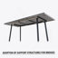 Ensemble de table de salle à manger 5 pièces, table rectangulaire extensible, 4 chaises rembourrées avec pieds en métal-1265780583-1265780585