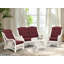 Fauteuil en velours capitonné naturel Agambir-86875401