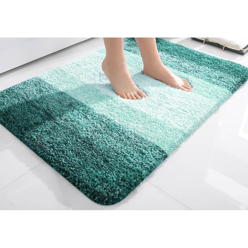 Microfiber Bath Mat, Non-Slipabsorbent Bathroom Mat, Single - 90cm L x 3cm W, Hunter Green
