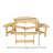 Outdoor 6 Person Picnic Table, 6 Person Round Picnic Table With 3 Built-In Benches, Umbrella Hole, Outside Table And Bench Set-1260888260