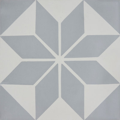 Assila 8" x 8" Straight Edge Wall & Floor Cement Tile