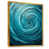 Toile avec cadre flottant or