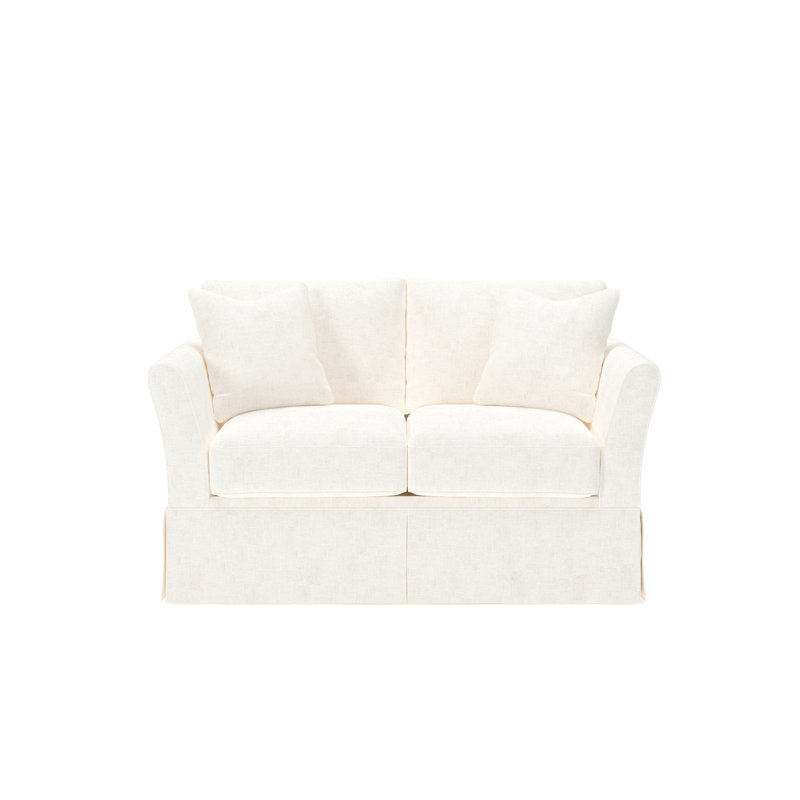 Shelby 63" Upholstered Loveseat, Bevin Natural Linen Blend
