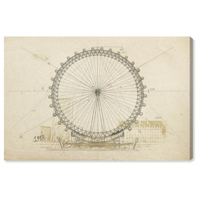 Grande roue sur toile, paysage classique par Art Remedy