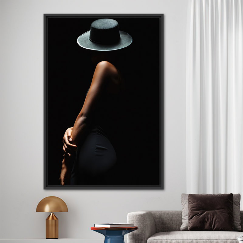 Print on Canvas, 80 cm H x 110 cm W, Black Floater Framed