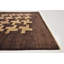 Tapis de zone en laine 6 pi x 8 pi 8 po one-of-kind noué la brown Didcot
