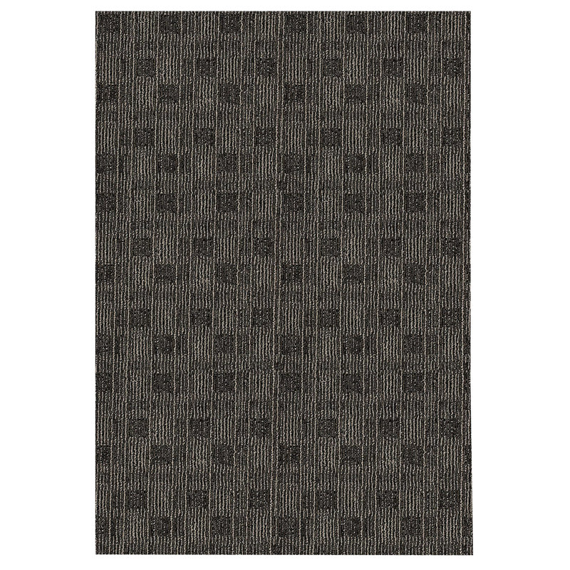 Abstract Indoor/Outdoor Commercial Color Rug - Gray, Rectangle 5' x 6'