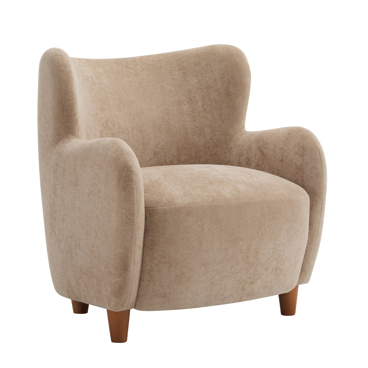 Reshami Wing Back Fabric Upholstered Accent Chair