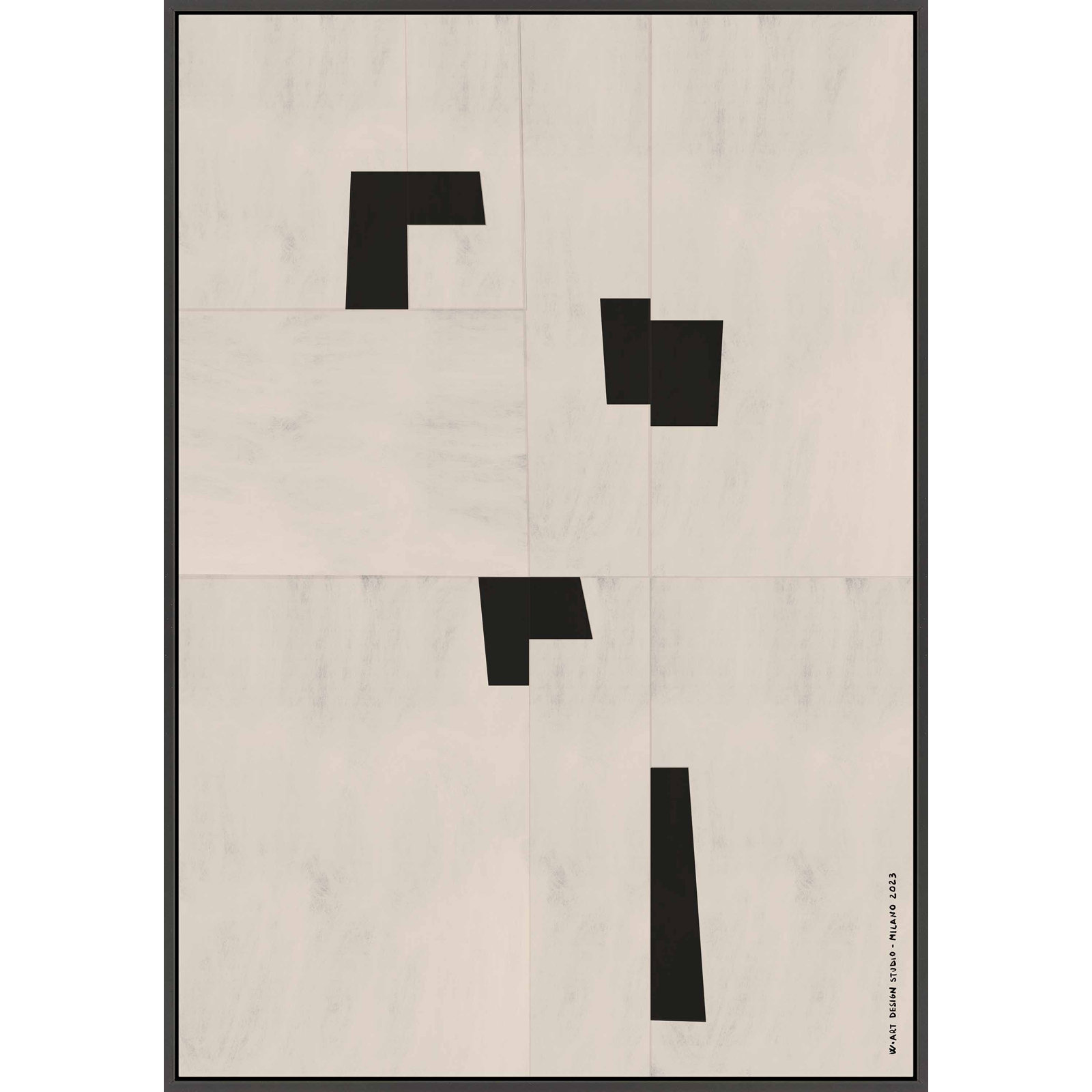Scattered 1 by Romina Gadler, Black Canvas Framed, 20" H x 14" W