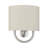 1 Light English Bronze ADA Sconce With Hand Crafted Oatmeal Fabric Shade With White Fabric Inside-71732293
