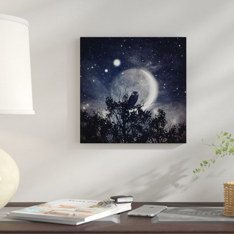 «The Moon, Venus, & Jupiter», reproduction d'impression sur toile, H 12 po x l 12 po x P 0,75 po, Toile tendue, Pas de tapis