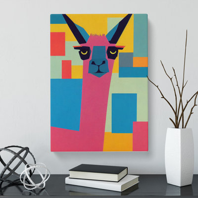 Llama Suprematism - Wrapped Canvas