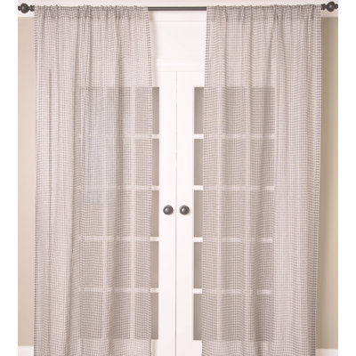 Panneau de rideau transparent imprimé avec passe-tringle 100% lin pour le salon, la chambre à coucher