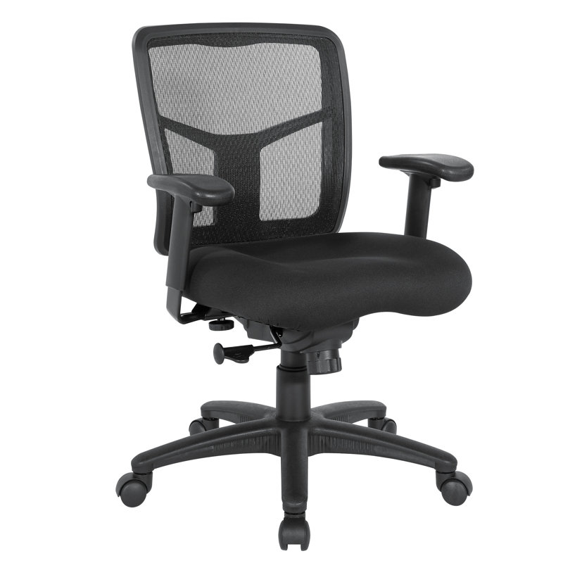 Black Mesh Ergonomic Executive Swivel Chair with Adjustable Arms