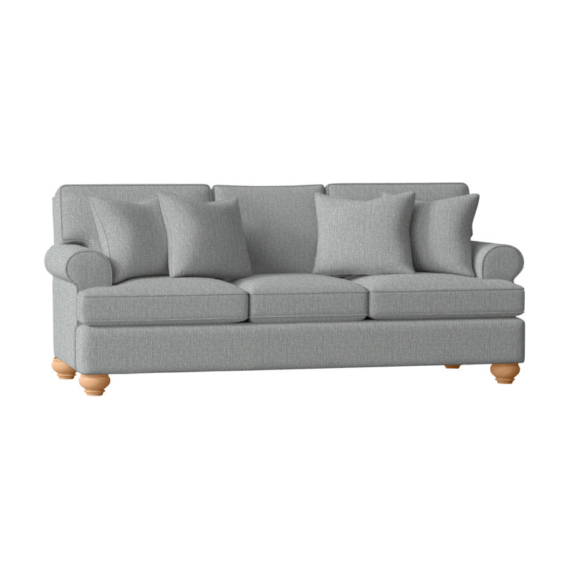 Artisan Landing Upholstered 86'' Sofa, Hatteras, Light Blue Performance Fabric; 0851-55