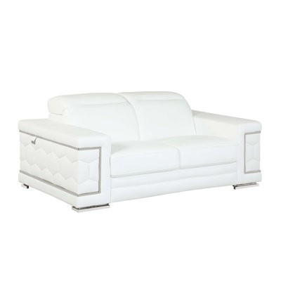 Top Grain Italian Leather Loveseat