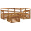  Outdoor Sofa Set 5 Pcs Solid Acacia Wood Garden Furniture Patio Seating