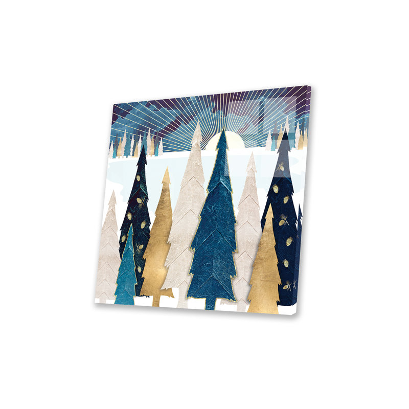 Arbres d'hiver sur plastique / acrylique par Space fusée, peinture