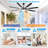 72-Inch Large Ceiling Fan With Lights And Remote/APP Control In Black