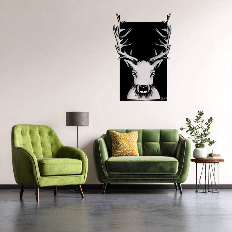 Wall Decor on Metal, Black