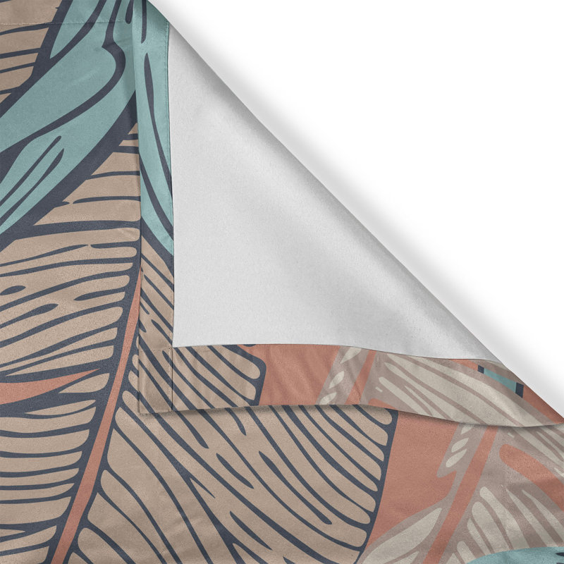 Clydette Polyester Semi Sheer Curtain Pair