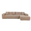 Deko Living 3 Piece Brown Compressed Foam Sectional Sofa Lounger and Table Set-116464443