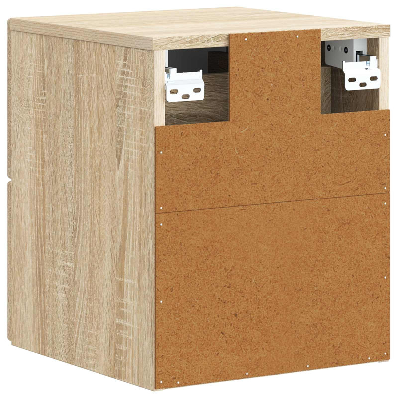 33cm W Manufactured Wood Bedside Table, Sonoma Oak