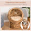 Lit pour chat surélevé à coussin souple, panier rotatif, pour zone de séduction féline intérieure, H 23,5 po, panier brun avec fonctionnalité, maison,
